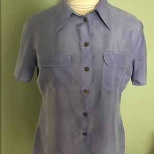 Marks & Spencer Purple Cotton Blouse UK 12